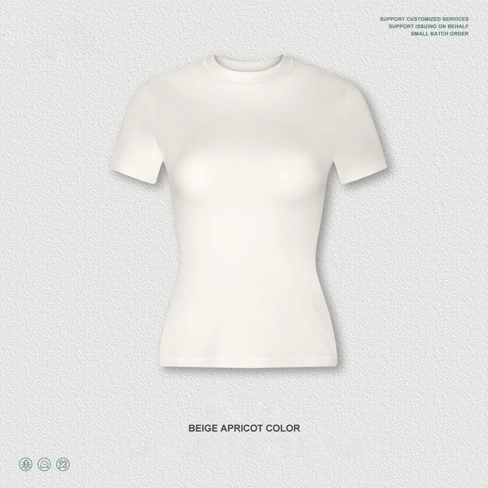 OEM Women’s Waist Defined Contour Fit Soft Stretch Fitted T-Shirt